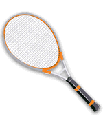 Tennis racket template vettoriale